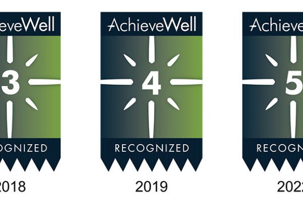 Wellness Programs - AchieveWell Recognition Awards for 2018, 2019, and 2022
